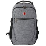 תיק גב למחשב נייד עד 15.6" אפור מלנז'  SWISS VOYAGER